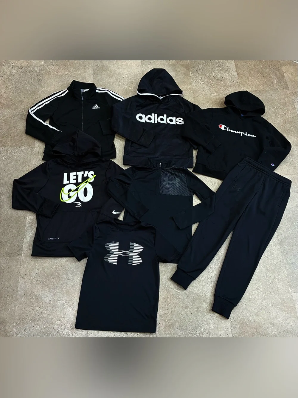 Boys NIKE/ADIDAS/UNDER ARMOUR Sweatshirts…Sweatpants & Pullover Lot, sz Small